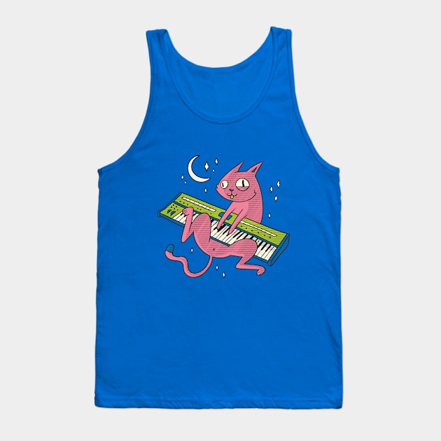 Synth Cat Tank Top by Hmus